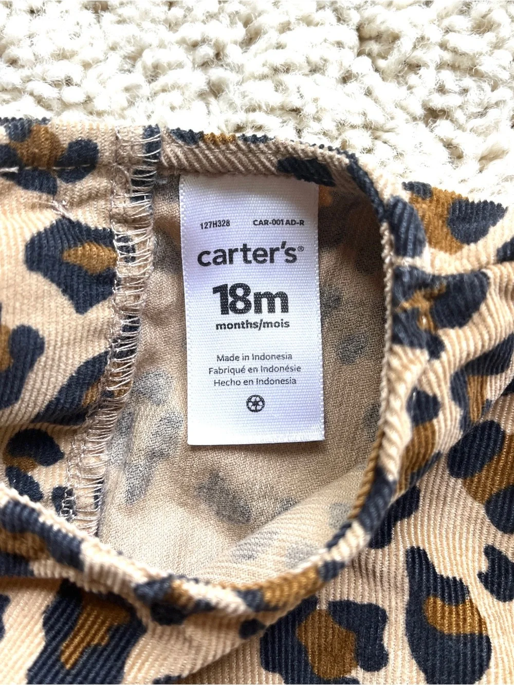 Toddler Girl 18M Clothing Bundle Carter’s Leopard Dress, Cat & Jack Jeans